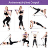Bara pilates cu 2 corzi elastice GYMEX - Poza 4