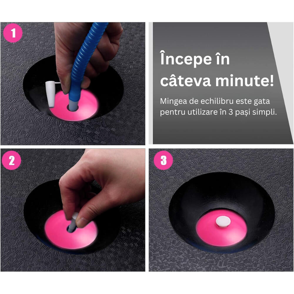 Minge pentru echilibru cu 2 corzi elastice GYMEX - Poza 7