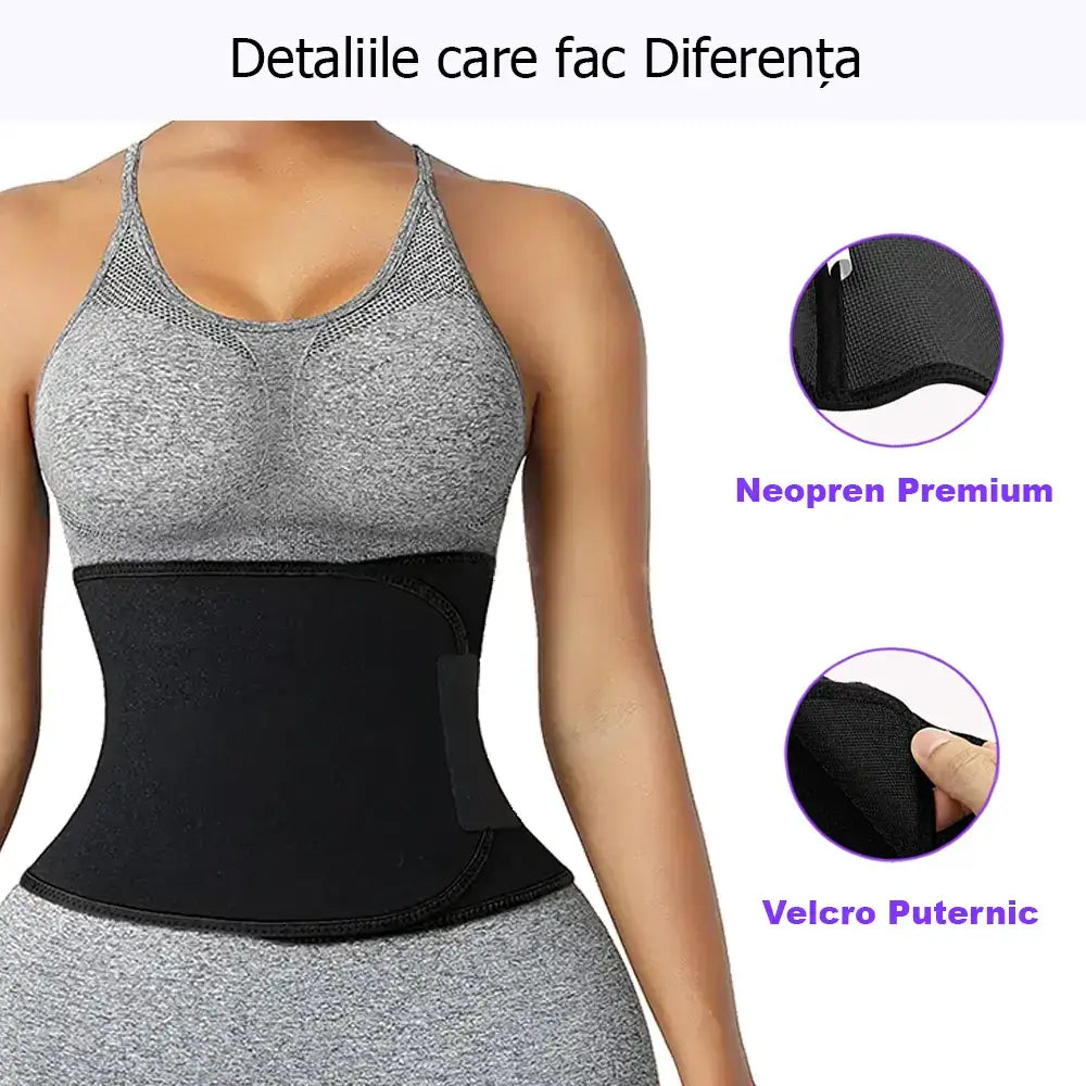 Pachet 2 centuri de slabit din neopren GYMEX Lite #7 - Poza 3