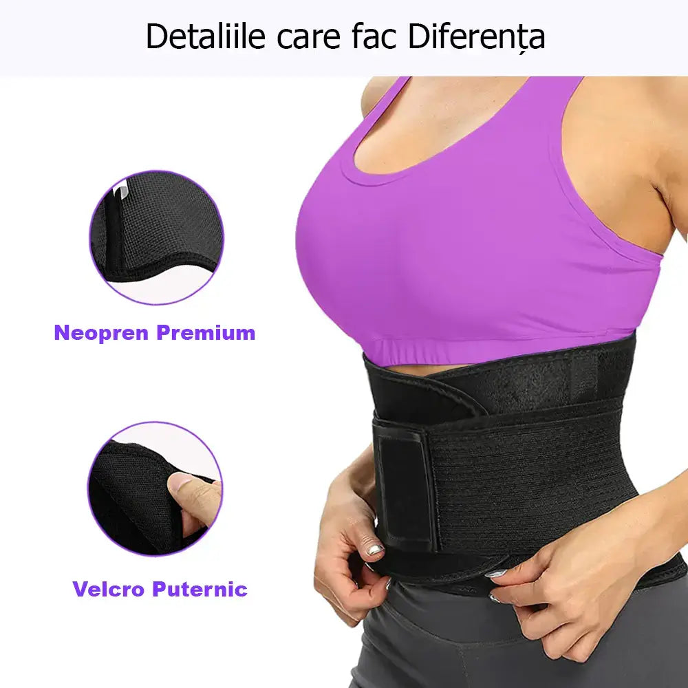 Pachet 2 centuri de slabit din neopren GYMEX Pro #3 - Poza 3