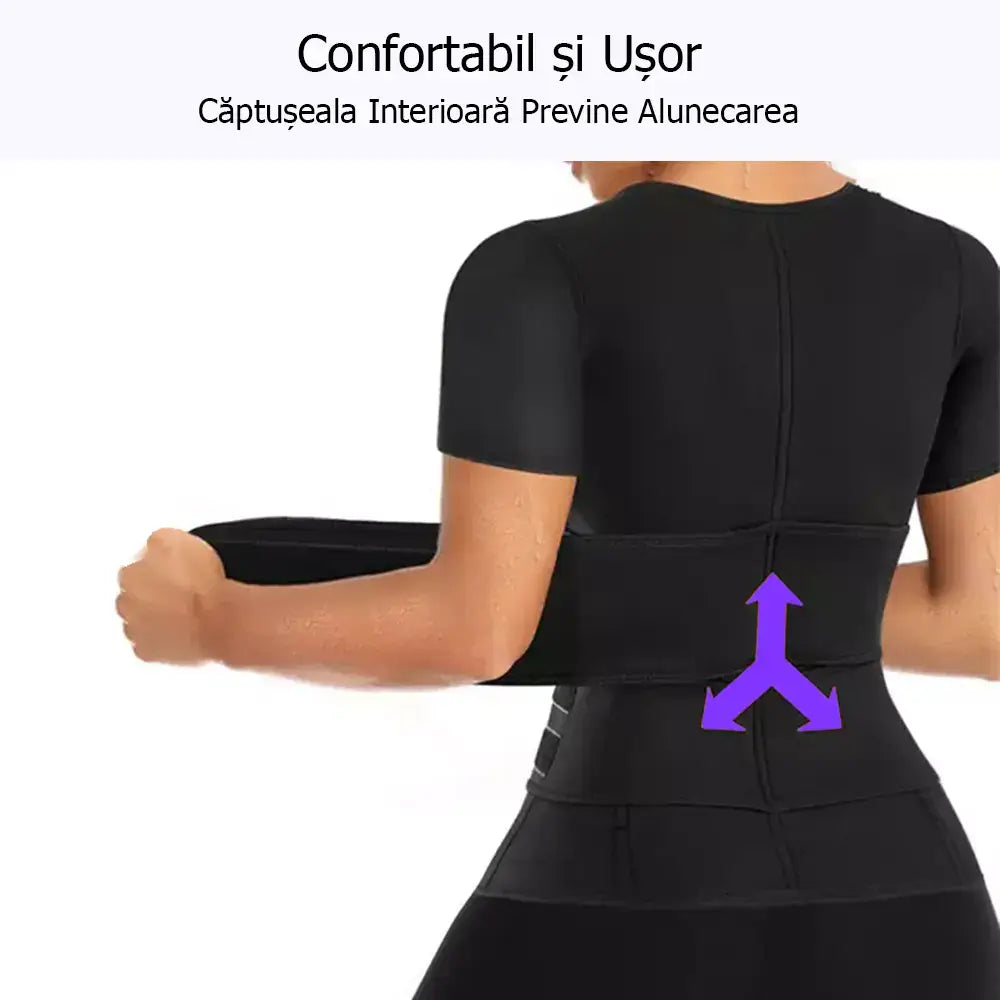 Pachet 2 corsete-vesta modelatoare pentru slabit din neopren GYMEX Premium #5 - Poza 6