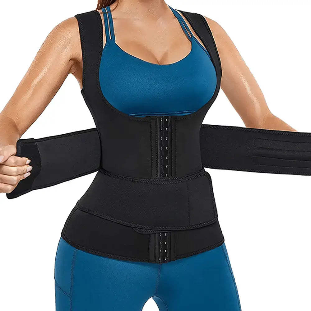 Pachet 2 corsete-vesta modelatoare pentru slabit din neopren GYMEX Pro #2 - Poza 1