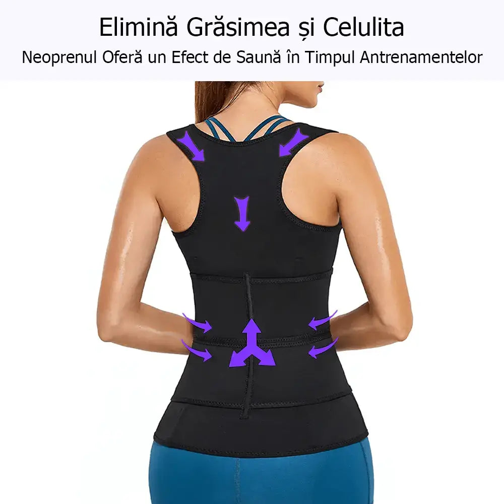 Pachet 2 corsete-vesta modelatoare pentru slabit din neopren GYMEX Pro #2 - Poza 2
