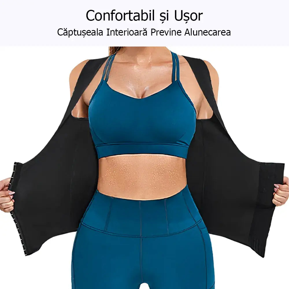 Pachet 2 corsete-vesta modelatoare pentru slabit din neopren GYMEX Pro #2 - Poza 6