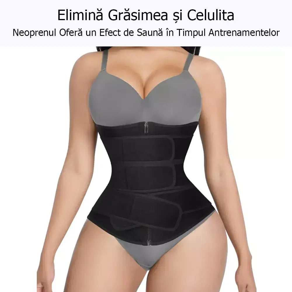 Pachet 2 corsete modelatoare pentru slabit din neopren GYMEX Premium #1 - Poza 2