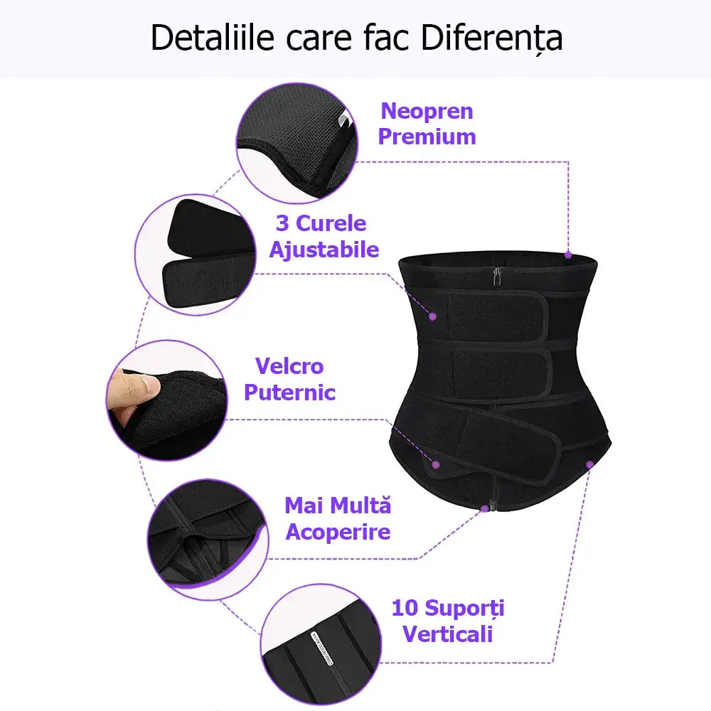 Pachet 2 corsete modelatoare pentru slabit din neopren GYMEX Premium #1 - Poza 3