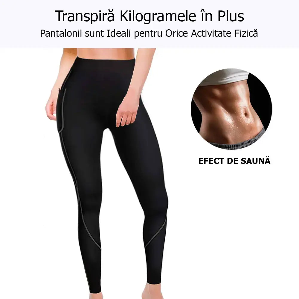 Pachet 2 perechi de pantaloni de slabit lungi din neopren GYMEX Pro #6 - Poza 5